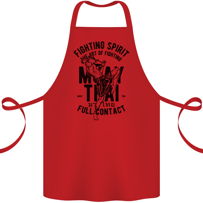 Muay Thai Full Contact Martial Arts MMA Cotton Apron 100% Organic Red