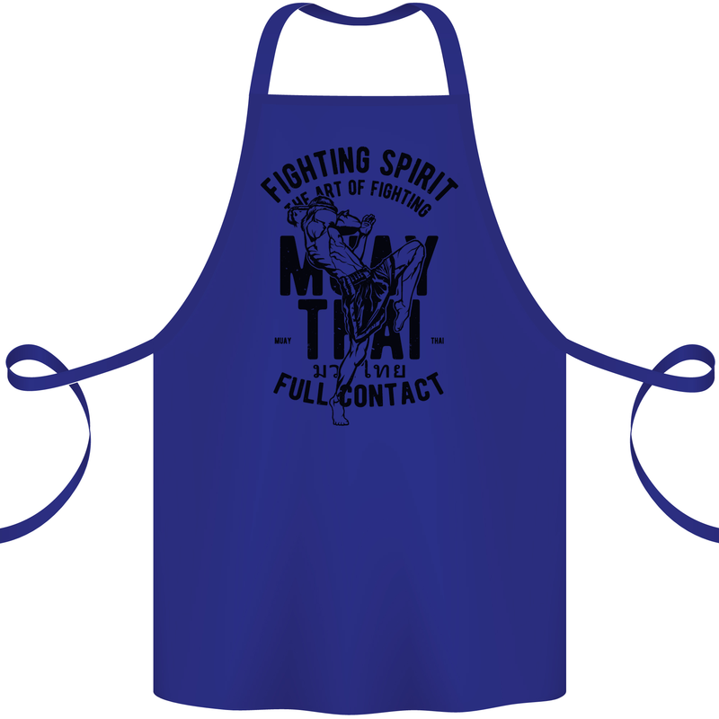 Muay Thai Full Contact Martial Arts MMA Cotton Apron 100% Organic Royal Blue