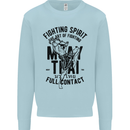 Muay Thai Full Contact Martial Arts MMA Kids Sweatshirt Jumper Light Blue
