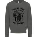 Muay Thai Full Contact Martial Arts MMA Kids Sweatshirt Jumper Storm Grey