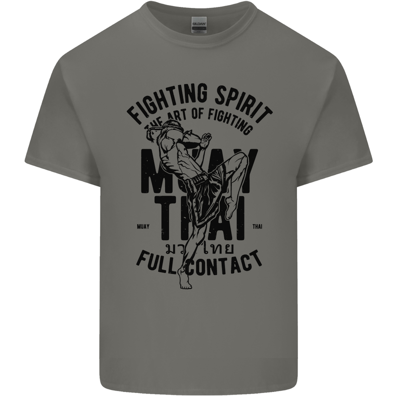 Muay Thai Full Contact Martial Arts MMA Kids T-Shirt Childrens Charcoal