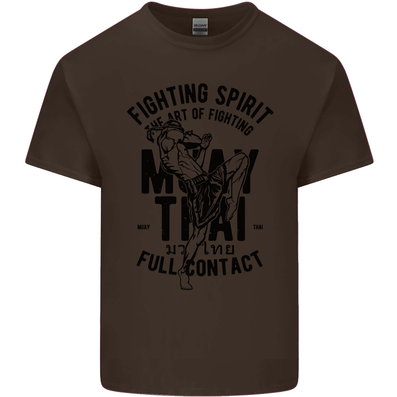 Muay Thai Full Contact Martial Arts MMA Kids T-Shirt Childrens Chocolate