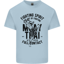 Muay Thai Full Contact Martial Arts MMA Kids T-Shirt Childrens Light Blue