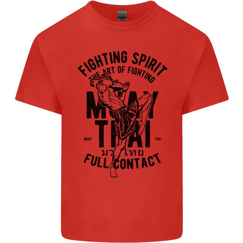 Muay Thai Full Contact Martial Arts MMA Kids T-Shirt Childrens Red