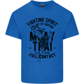 Muay Thai Full Contact Martial Arts MMA Kids T-Shirt Childrens Royal Blue