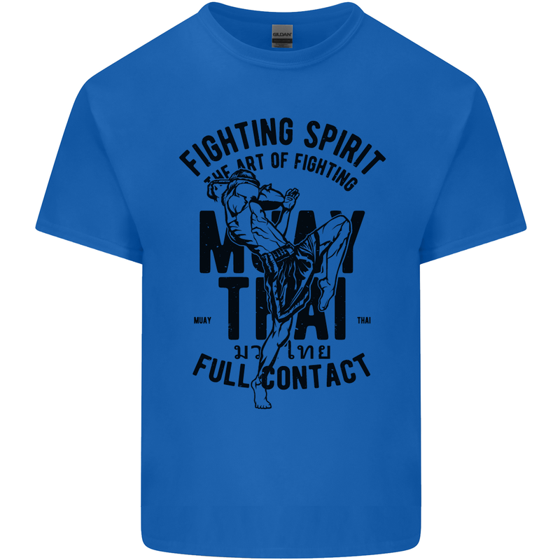 Muay Thai Full Contact Martial Arts MMA Kids T-Shirt Childrens Royal Blue