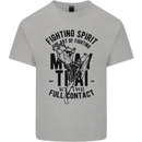 Muay Thai Full Contact Martial Arts MMA Kids T-Shirt Childrens Sports Grey