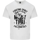 Muay Thai Full Contact Martial Arts MMA Kids T-Shirt Childrens White