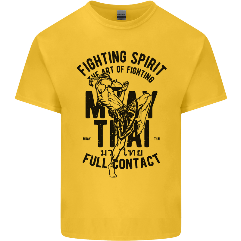 Muay Thai Full Contact Martial Arts MMA Kids T-Shirt Childrens Yellow
