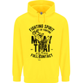 Muay Thai Full Contact Martial Arts MMA Mens 80% Cotton Hoodie Yellow