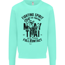 Muay Thai Full Contact Martial Arts MMA Mens Sweatshirt Jumper Peppermint