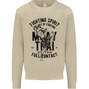 Muay Thai Full Contact Martial Arts MMA Mens Sweatshirt Jumper Sand