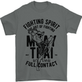 Muay Thai Full Contact Martial Arts MMA Mens T-Shirt Cotton Gildan Charcoal