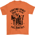 Muay Thai Full Contact Martial Arts MMA Mens T-Shirt Cotton Gildan Orange