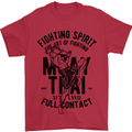 Muay Thai Full Contact Martial Arts MMA Mens T-Shirt Cotton Gildan Red
