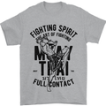 Muay Thai Full Contact Martial Arts MMA Mens T-Shirt Cotton Gildan Sports Grey