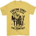 Muay Thai Full Contact Martial Arts MMA Mens T-Shirt Cotton Gildan Yellow