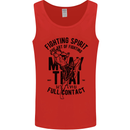 Muay Thai Full Contact Martial Arts MMA Mens Vest Tank Top Red