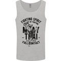 Muay Thai Full Contact Martial Arts MMA Mens Vest Tank Top Sports Grey