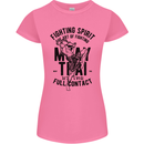 Muay Thai Full Contact Martial Arts MMA Womens Petite Cut T-Shirt Azalea