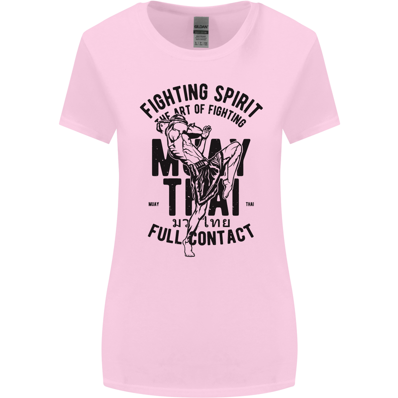 Muay Thai Full Contact Martial Arts MMA Womens Wider Cut T-Shirt Light Pink