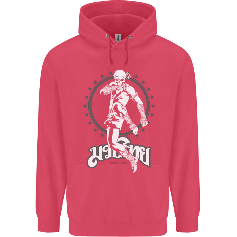 Muay Thai Skeleton MMA Mixed Martial Arts Childrens Kids Hoodie Heliconia