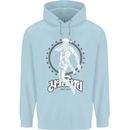 Muay Thai Skeleton MMA Mixed Martial Arts Childrens Kids Hoodie Light Blue