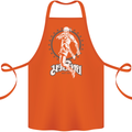 Muay Thai Skeleton MMA Mixed Martial Arts Cotton Apron 100% Organic Orange