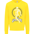 Muay Thai Skeleton MMA Mixed Martial Arts Kids Sweatshirt Jumper Yellow
