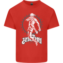 Muay Thai Skeleton MMA Mixed Martial Arts Kids T-Shirt Childrens Red