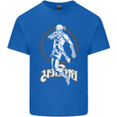 Muay Thai Skeleton MMA Mixed Martial Arts Kids T-Shirt Childrens Royal Blue