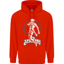 Muay Thai Skeleton MMA Mixed Martial Arts Mens 80% Cotton Hoodie Bright Red