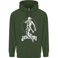 Muay Thai Skeleton MMA Mixed Martial Arts Mens 80% Cotton Hoodie Forest Green