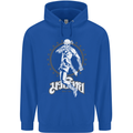 Muay Thai Skeleton MMA Mixed Martial Arts Mens 80% Cotton Hoodie Royal Blue