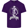 Muay Thai Skeleton MMA Mixed Martial Arts Mens Cotton T-Shirt Tee Top Purple