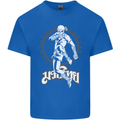 Muay Thai Skeleton MMA Mixed Martial Arts Mens Cotton T-Shirt Tee Top Royal Blue