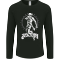 Muay Thai Skeleton MMA Mixed Martial Arts Mens Long Sleeve T-Shirt Black
