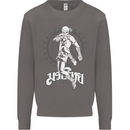 Muay Thai Skeleton MMA Mixed Martial Arts Mens Sweatshirt Jumper Charcoal