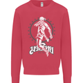 Muay Thai Skeleton MMA Mixed Martial Arts Mens Sweatshirt Jumper Heliconia