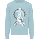 Muay Thai Skeleton MMA Mixed Martial Arts Mens Sweatshirt Jumper Light Blue