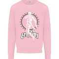 Muay Thai Skeleton MMA Mixed Martial Arts Mens Sweatshirt Jumper Light Pink