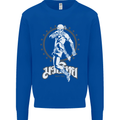 Muay Thai Skeleton MMA Mixed Martial Arts Mens Sweatshirt Jumper Royal Blue