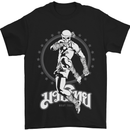 Muay Thai Skeleton MMA Mixed Martial Arts Mens T-Shirt Cotton Gildan Black