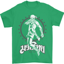 Muay Thai Skeleton MMA Mixed Martial Arts Mens T-Shirt Cotton Gildan Irish Green