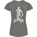 Muay Thai Skeleton MMA Mixed Martial Arts Womens Petite Cut T-Shirt Charcoal
