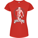 Muay Thai Skeleton MMA Mixed Martial Arts Womens Petite Cut T-Shirt Red