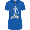 Muay Thai Skeleton MMA Mixed Martial Arts Womens Wider Cut T-Shirt Royal Blue