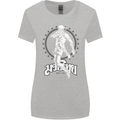 Muay Thai Skeleton MMA Mixed Martial Arts Womens Wider Cut T-Shirt Sports Grey