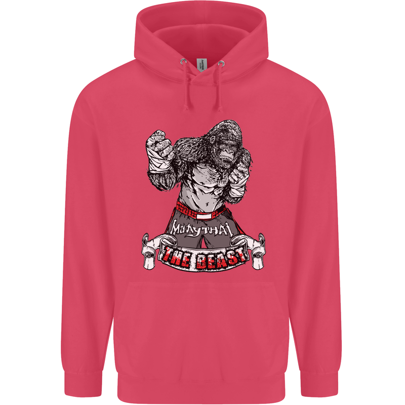 Muay Thai The Beast MMA Mixed Martial Arts Childrens Kids Hoodie Heliconia