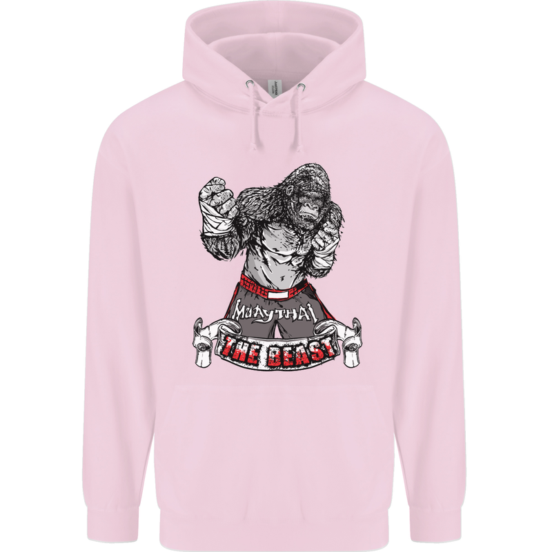 Muay Thai The Beast MMA Mixed Martial Arts Childrens Kids Hoodie Light Pink